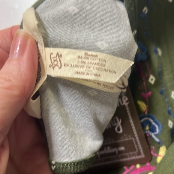 Matilda Jane Embroidered Peplum Blouse Green - Picture 7 of 9